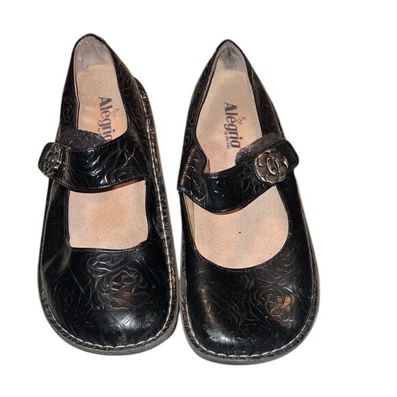 Alegria Black Leather  Mary Jane Style Size 41 - Picture 1 of 10